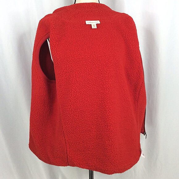 Coldwater Creek Sherpa Lined Vest Womens Plus Size 2X Full Zip Jersey Knit - Picture 5 of 9